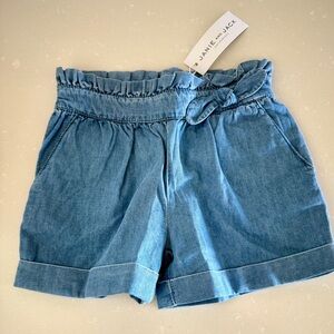 💙 NWT Janie and Jack Blue Chambray Shorts Size 4